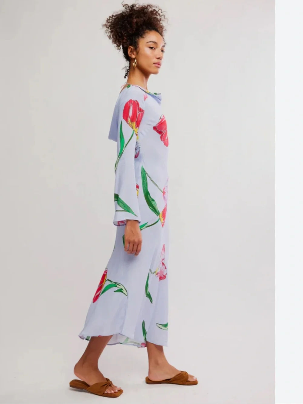 Free People Zade Diagonal Seam Floral Maxi Dress
